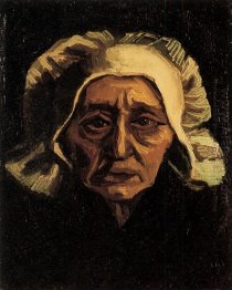 Head Of An Old Peasant Woman With White Cap 1884