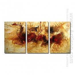 Hand-painted Abstract Oil Painting - Set of 3