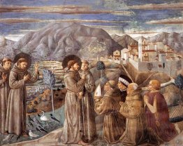 Preaching To The Birds And Blessing Montefalco 1452