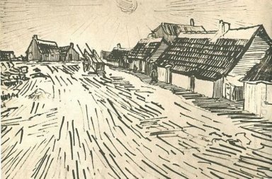 Row Of Cottages Dalam Saintes Maries 1888