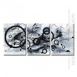 Hand-painted Abstract Oil Painting - Set of 3