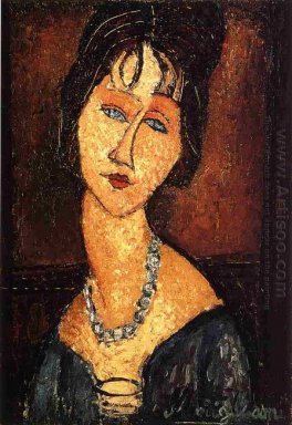 jeanne Hebuterne med halsband 1917