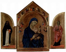 London Triptych Madonna With Angels And Prophets 1305