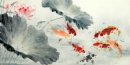 Fish-Lotus - peinture chinoise