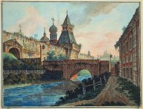 Vue de Vladimirskiye (Nikolskiye) Porte de Kitai Gorod