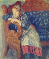 Fille sur un sofa