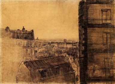 View From The apartamento na Rue Lepic 1887