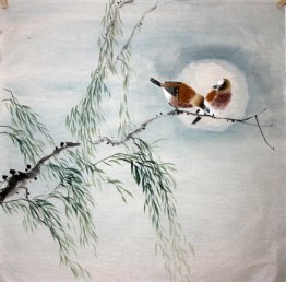 Oiseaux et fleurs - Peinture chinoise