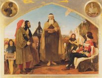 John Wycliffe lectura de su traducción de la Biblia en Juan de G