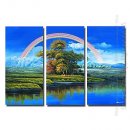 Tangan-Dicat Landscape Oil Painting - Set 3