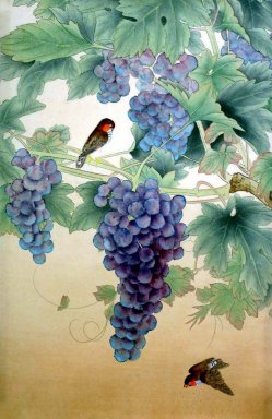 Uvas - Pintura china