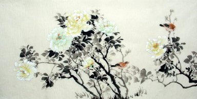 Oiseaux et fleurs - Peinture chinoise