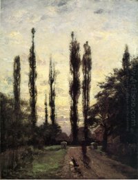 Evening, Poplars