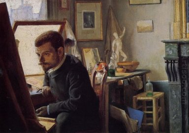 Felix Jasinski in seiner Druckgraphik Studio 1887