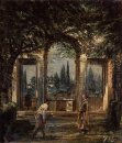 The Gardens Of The Villa Medici In Rome 1630