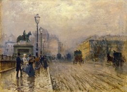 Rue de Paris with Carriages