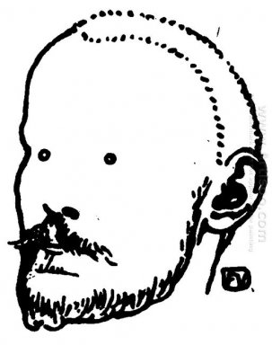 Portret van de Franse schrijver Jules Renard 1898