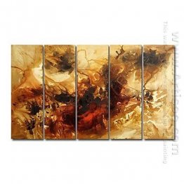 Hand-painted Abstract Oil Painting - Set of 5