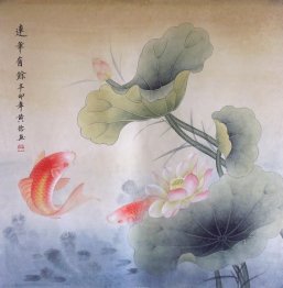 Fish&Lotus - Chinese Painting Fish&Lotus - Chinese Painting