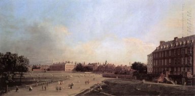 london gamla hästvakter från St James s park 1749