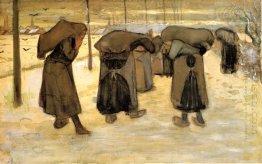 Miners Wives Carrying Sacks Of Coal 1882