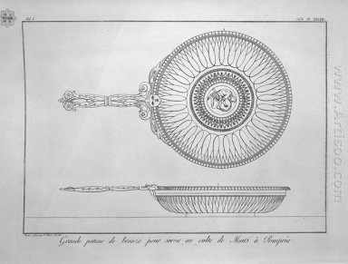 Grand patène de bronze destinés au culte de Mars à Pompéi