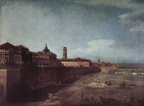 Vista de Turín de los jardines de El Palazzo Reale 1745 1