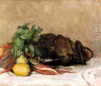 Nature morte avec des poissons et légumes