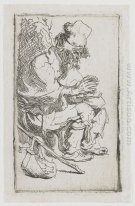 Beggar Seated Warming His Hands At A Chafing Dish 1630