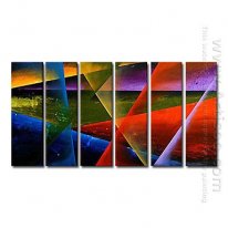 Hand-painted Abstract Oil Painting - Set of 6