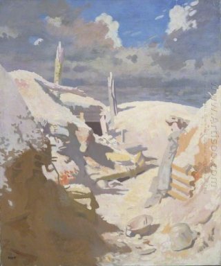 En artillerist Shelter i ett dike, Thiepval 1917