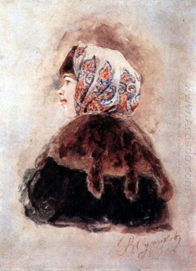 Huvud av Young Lady 1880