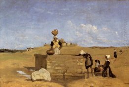 Breton Women At The Well Near Batz