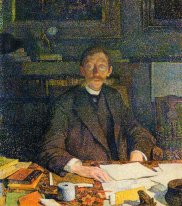 Emile Verhaeren In His Study