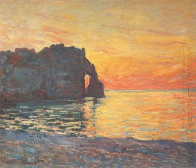 Etretat Klippe von D Aval Sonnenuntergang