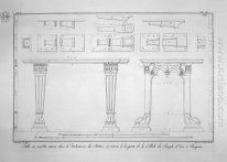 Marble Tabelle gefunden in der Triclinium der Priester und der B