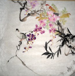 Oiseaux et fleurs - Peinture chinoise