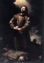 St François d'Assise en prière 1650