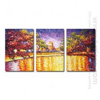 Tangan-Dicat Landscape Oil Painting - Set 3