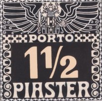 Design For The 1102 Piastres Porto Brand Of Austrian Post In The