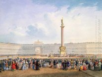 View of Palace Square and the General Headquarters Building in S