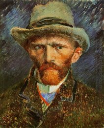 Self Portrait With A Grey Felt Hat 1887