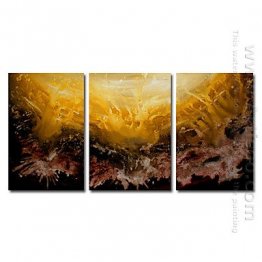 Hand-painted Oil Painting Abstract Oversized Wide - Set of 3