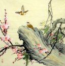 Pintura china - Birds-Flor