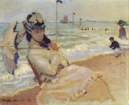 Camille On The Beach At Trouville