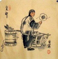 Old Beijingers, Stall - Chinese painting