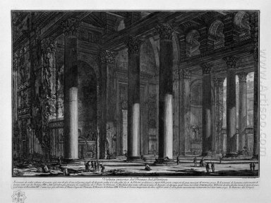 Interior View Of The Pronaos Of The Pantheon