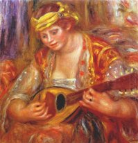 Vrouw met Een noodbaken/mandoline 1919