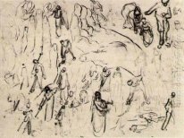 Sheet With Figures And Hands 1890