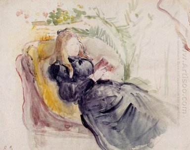 Julie Manet lettura in un Chaise Lounge